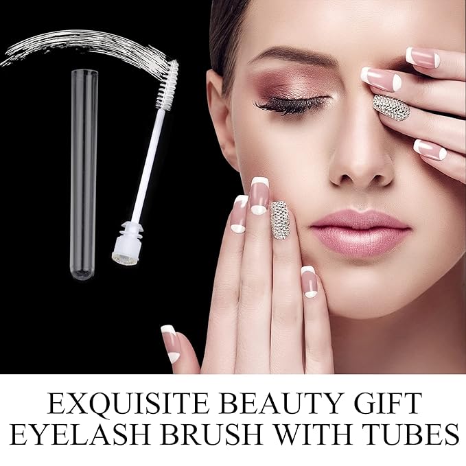 20pcs Eyelash brush Lash Wand Makeup tool Eyelash Extension supplies Cleaning brush Diamond Mascara star white