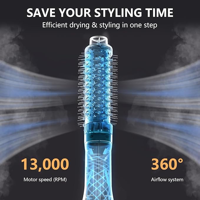Hight Speed One-Step Volumizer Hair Dryer, 4-in-1 Hair Dryer Brush Blow Dryer & Styler Volumizer – Hot Air Straightener Brush for Frizz Control, Salon Blowout, Fast Drying with Ionic Technology