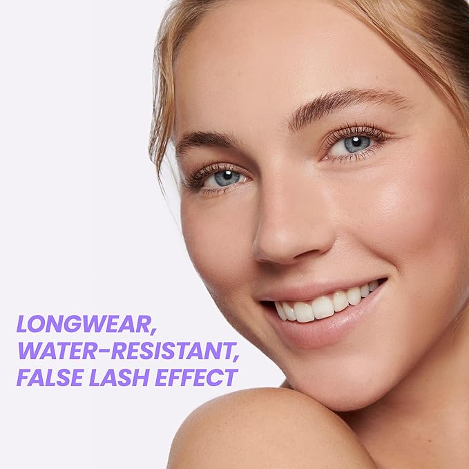 Wonderskin Infinite Rizz Mascara - Brown Mascara for Volume and Length, Long-Wear, Smudge-Proof & Water-Resistant Volumizing Lash Makeup (Brown)