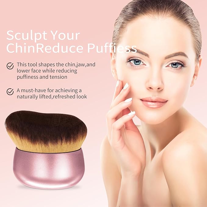 Extra Large Body Makeup Brush - Self Tanner Brush 75 Mm Wide-Headed for Body Makeup, Bronzer & Foundation, Kabuki Tanning Brush Provides Flawless Leg, Face & Back Coverage, Wet & Dry Use (Gold)