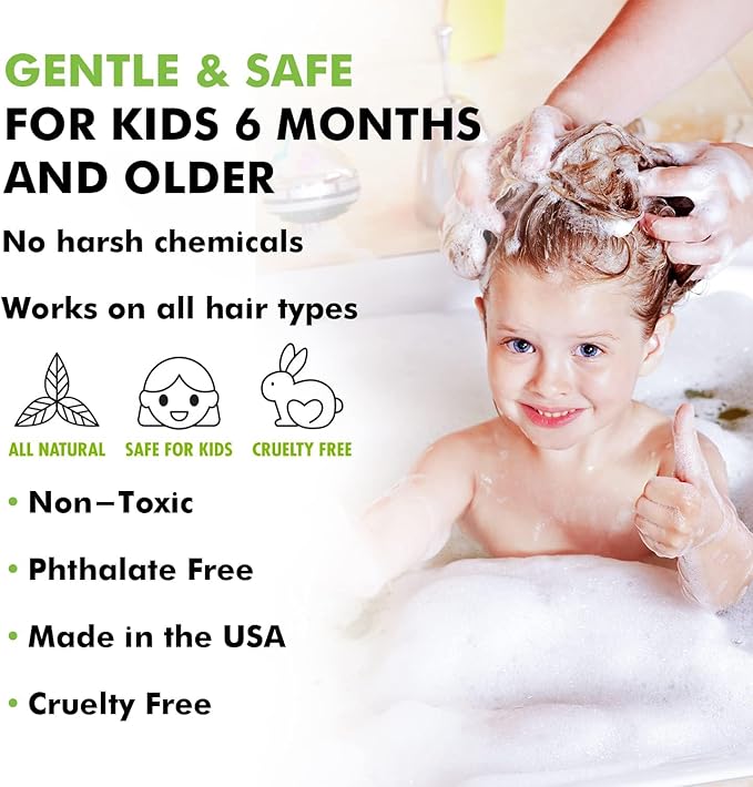 Lemon Heads Lice Prevention Shampoo - Daily Head Lice Shampoo for Kids and Adults - Natural and Non-Toxic, Extremely Effective Without Chemicals - Head Hunters - 12 Fl Oz