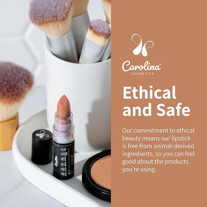 Carolina COSMETICS- Moisturizing Lipstick in Autumn Shade - Plant-Based Hydrating with Cocoa Oil, Vegan, Non-GMO, Paraben-Free - 0.15oz