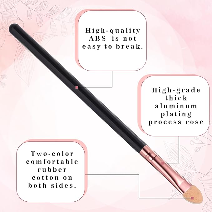 10Pcs Sponge Eyeshadow Brush Sets Eyeshadow Applicators Stick Portable Makeup Brushes for Women Sponge Double Sided Washable Reusable Professional Eye Shadow Makeup Applicator Tool for Women