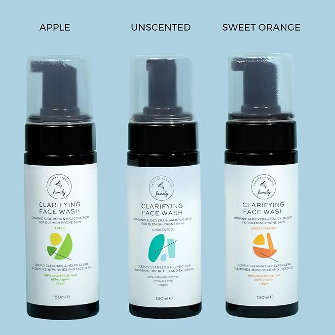 Clarifying Face Wash with Salicylic Acid - Facial Cleanser for Oily, Normal, and Combination Skin - Exfoliating, Pore Minimizing Formula for Teens