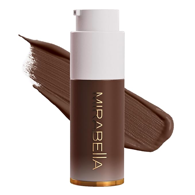 Mirabella Invincible For All HD Liquid Foundation - Anti-Aging Full Coverage Liquid Face Makeup - Moisturizing, Hydrating & Lightweight Foundation for All Skin Types (Deep D230)