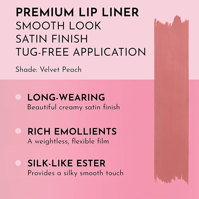 Lawless Women's Forget the Filler Definer Liner, Velvet Peach, Pink, 0.04 Ounce