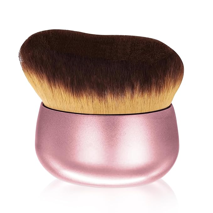 Extra Large Body Makeup Brush - Self Tanner Brush 75 Mm Wide-Headed for Body Makeup, Bronzer & Foundation, Kabuki Tanning Brush Provides Flawless Leg, Face & Back Coverage, Wet & Dry Use (Pink)