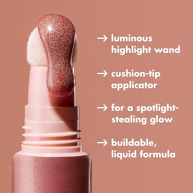 e.l.f. Halo Glow Highlight Beauty Wand, Liquid Highlighter Wand For Luminous, Glowing Skin, Buildable Formula, Vegan & Cruelty-free, Pink Prism