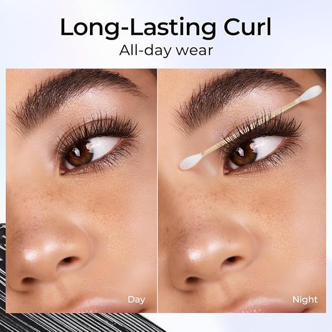 SACE LADY Waterproof Mascara, All-in-Lash Mascara Volume and Length Eyelashes, Smudge-proof and Sweat-proof, Long Lasting Curl, Natrual Black Eye Makeup Christmas Gift for Women