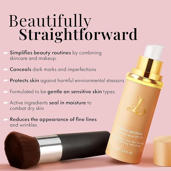 4-in-1 Color Changing Liquid Foundation Complexion Perfector – Long-Lasting CC Cream Foundation - Waterproof & Transfer-Resistant Skin Tint (Natural, 1.0 Fl Oz)
