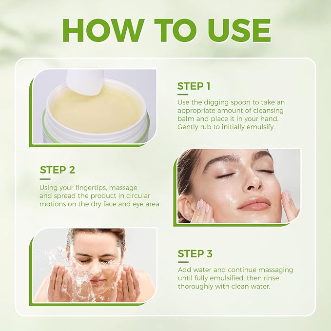 OUKEYA Cleansing Balm,Makeup Remover Balm-Natural Ingredients-Suitable for All Skin Types,Gently Remove Mascara, Eyeliner Makeup | Removes Dirt & Impurities 80g/2.82oz