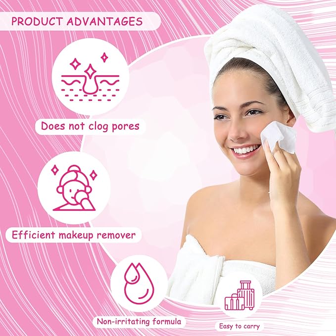 100 Count Makeup Remover Wipes Mini Makeup Wipes Travel Face makeup wipes Individually Wrap For Mascara Lipstick Oil Dirt Face Skin Hypoallergenic Alcohol-Free
