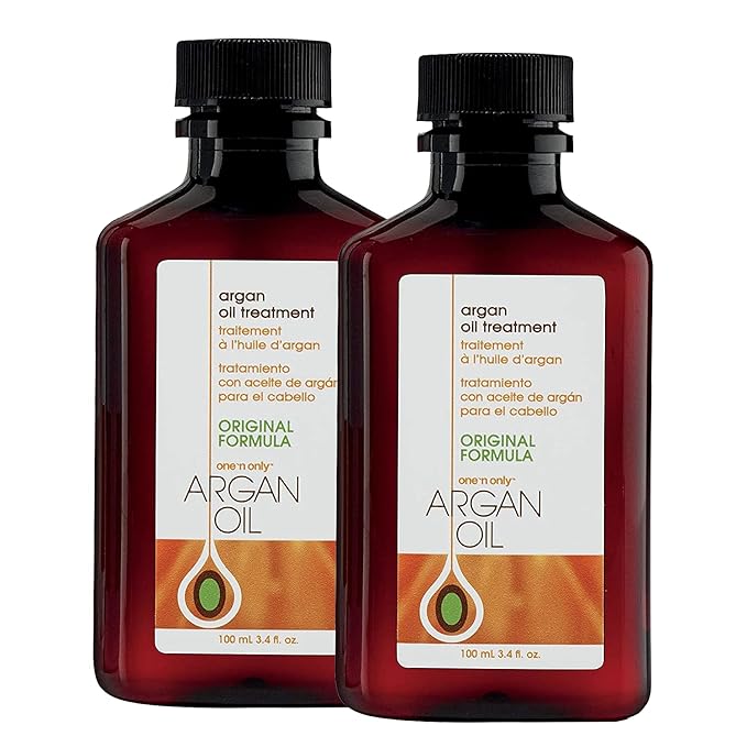 One 'n Only Argan Oil Hair Treatment - Hair Oil Smoothes and Strengthens Dry Damaged Hair, Eliminates Frizz, Creates Brilliant Shines, Non-Greasy Formula, 3.4 Fl. Oz (2 Pack)