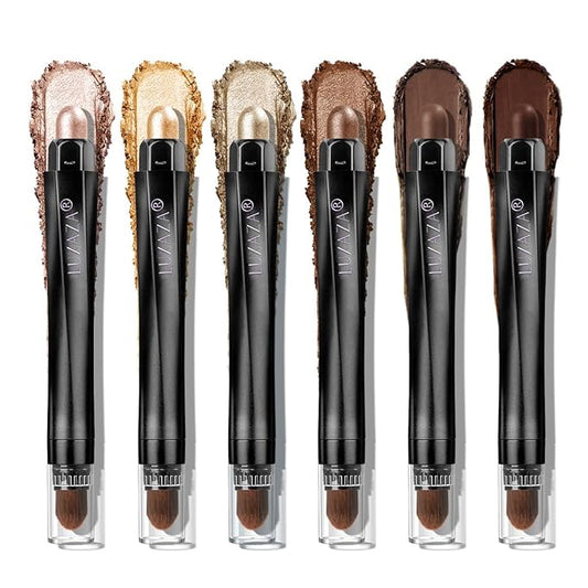 Classic 3PCS Neutral Eyeshadow Stick Makeup Set, Matte Cream Eye Shadow Eyeliner Brightener Pencil Crayon - Golden Amber
