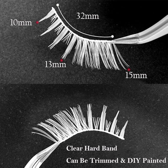 White Lashes Fairy Eyelashes Cat Eye Wispy Spiky False Eyelashes Cosplay Manga Lashes Halloween Easter Lashes Natural Anime White Fake Lashes Fox Eye Long Volume Fake Eyelashes (MQ15-5 Pairs)