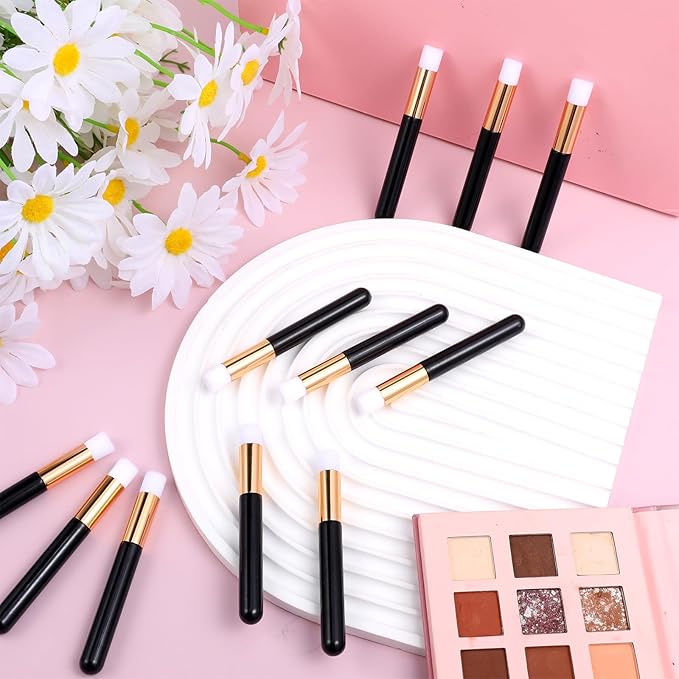 60 Pack Lash Brushes for Cleansing, Ultrafine Soft Bristles Shampoo Brush Makeup Brushes for Eyelash Extensions Lash Bath Nose Pore Deep Cleaning Brush Blackhead Remover Tool with Container - Black