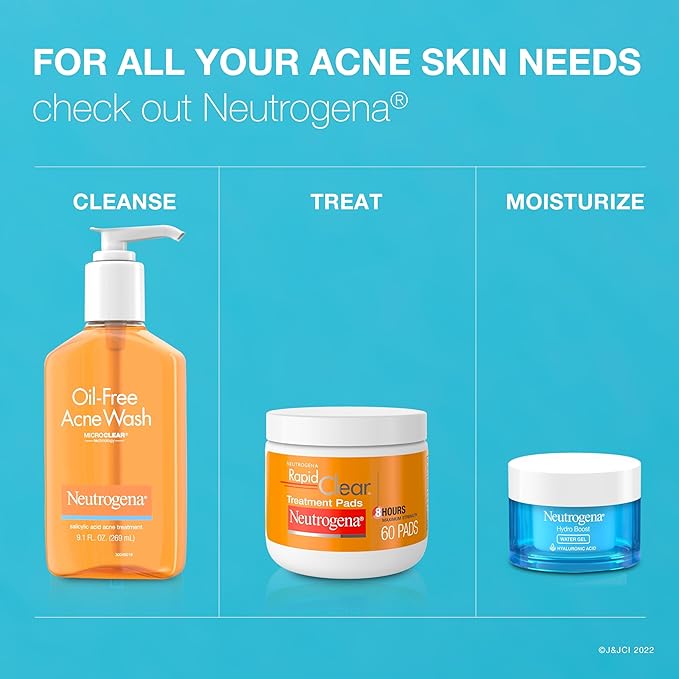 Neutrogena Oil-Free Acne Face Wash, Breakout Prone Skin Facial Cleanser with 2% Salicylic Acid Acne Treatment for Face, 9.1 fl. oz