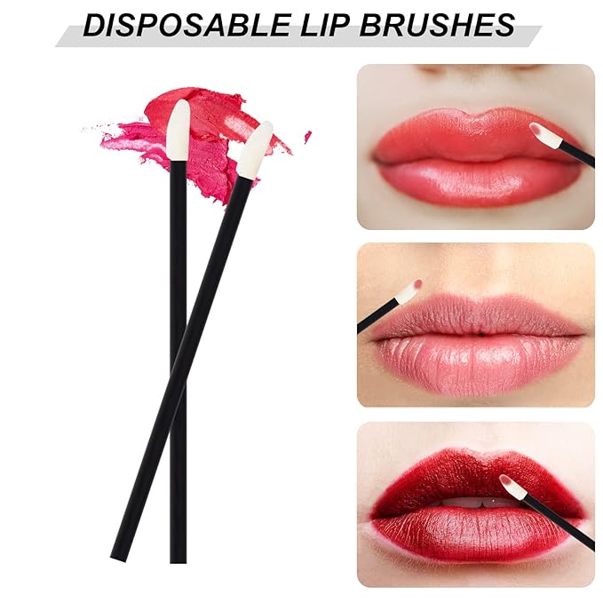 300 PCS Eyelash Extension Supplies Kit disposable micro cotton swabs with eyelash brush Lip brush Mascara Wand Applicator Eyelash Extension Kit Beauty Wand Kit (black)