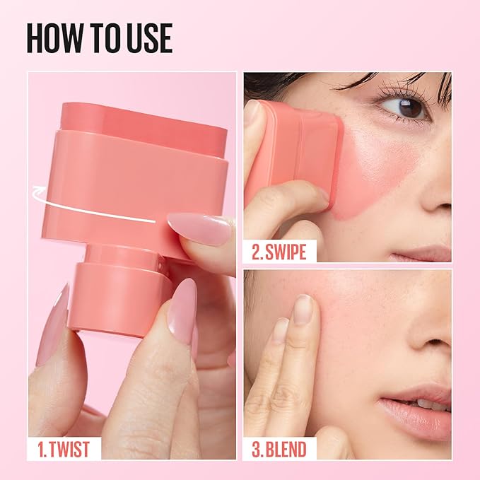 Kaja Cheek & Lip - Dewy Bar 04 Fig Smoothie | Creamy Blusher and Balm Multi-Stick, 45% Moisturizing Oil, Apple Extract, Vitamin-Hyaluronic Acid Infused, High Shine, 10g