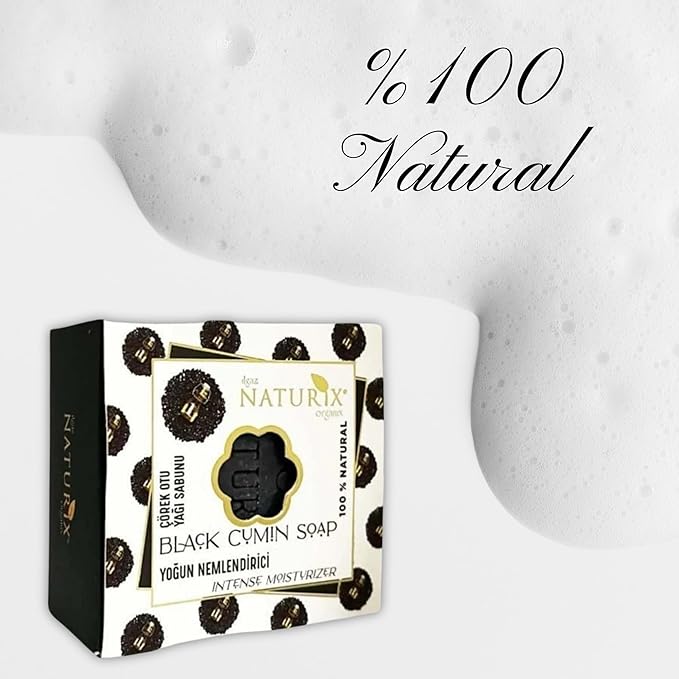 Organic Bar Soap Moisturizing Soap Made from Natural Oil | Hair Hand Face Body Bath Wash | Skin Care Cleanser Shampoo (Black Cumin)