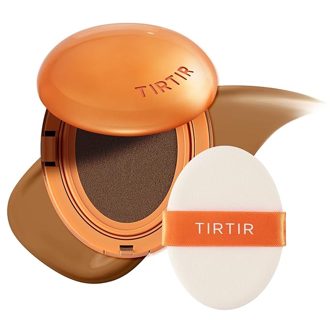 TIRTIR Mask Fit Ai Filter Cushion Foundation | AI-Like Semi-Matte Finish - Up to 72-Hour Medium to Full Coverage Korean Make up Beauty, #39W Caramel, 0.63 oz