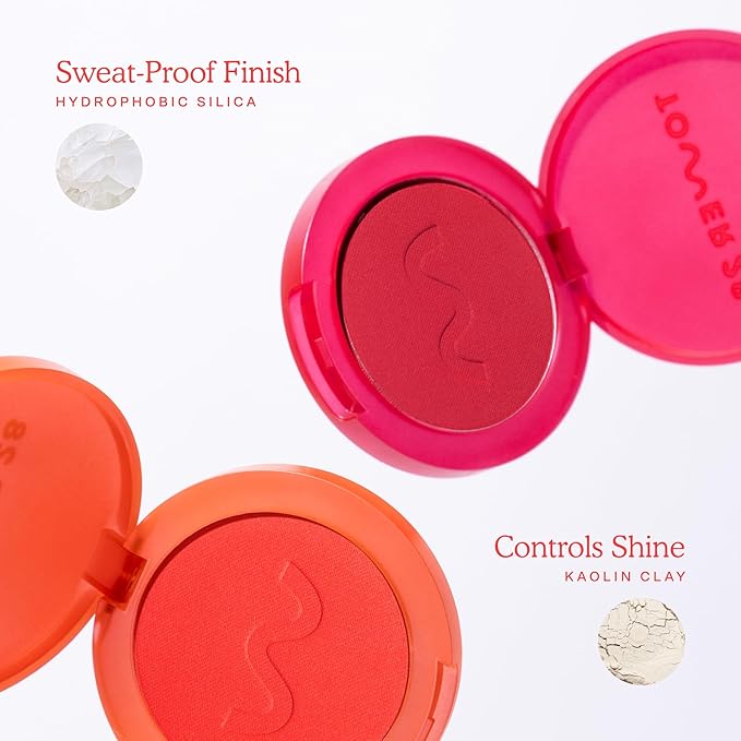 Tower 28 GetSet™ Soft Matte Powder Blush - Self-Setting 12-Hr Longwear Sweat-Proof Formula - Pigmented Orange Coral Blush Downtown Daiquiri x Toni Bravo Collab