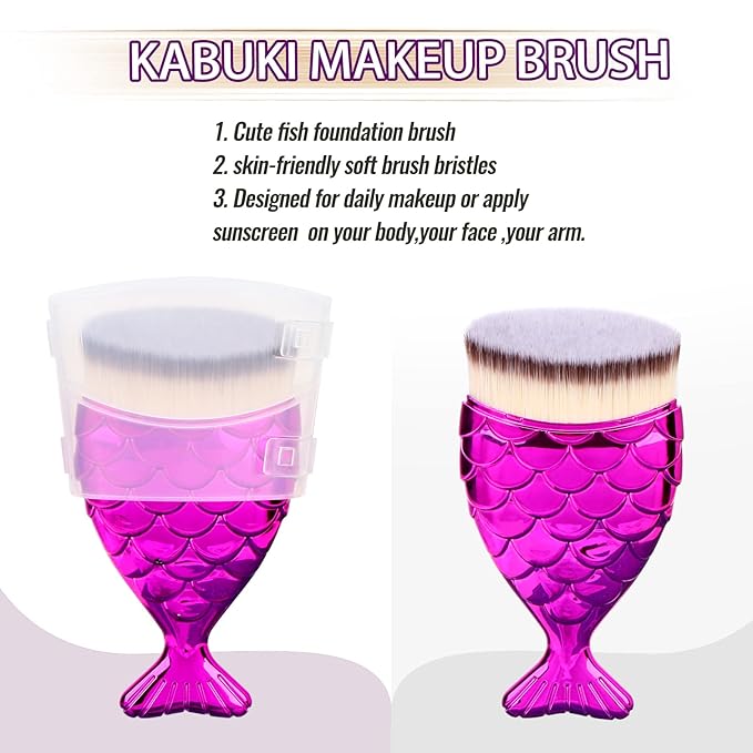 UNIMEIX Sunscreen Brush for Face Kabuki Brush Sunscreen Applicator for Kids Foundation Makeup Brushes for Liquid Foundation Powder Cream Contour Buffing Stippling Blending