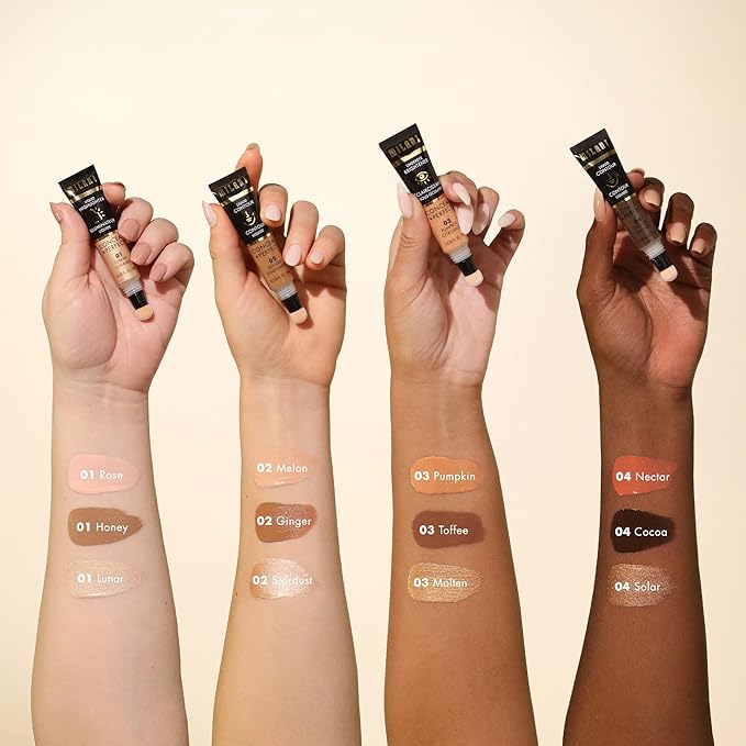 Milani Conceal + Perfect Undereye Brightener for Treating Dark Circles, Face Lift Collection - Melon