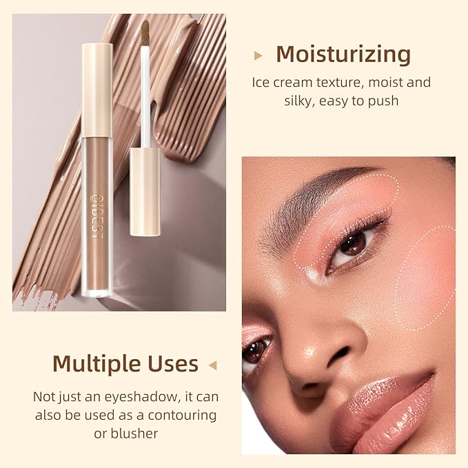 8-Color Liquid Matte Eyeshadow Set - Waterproof & Quick-Drying Formula, Nude & Smoky Creamy Shades for Priming, Highlighting, Contouring - Long-Lasting Eye Makeup Essentials