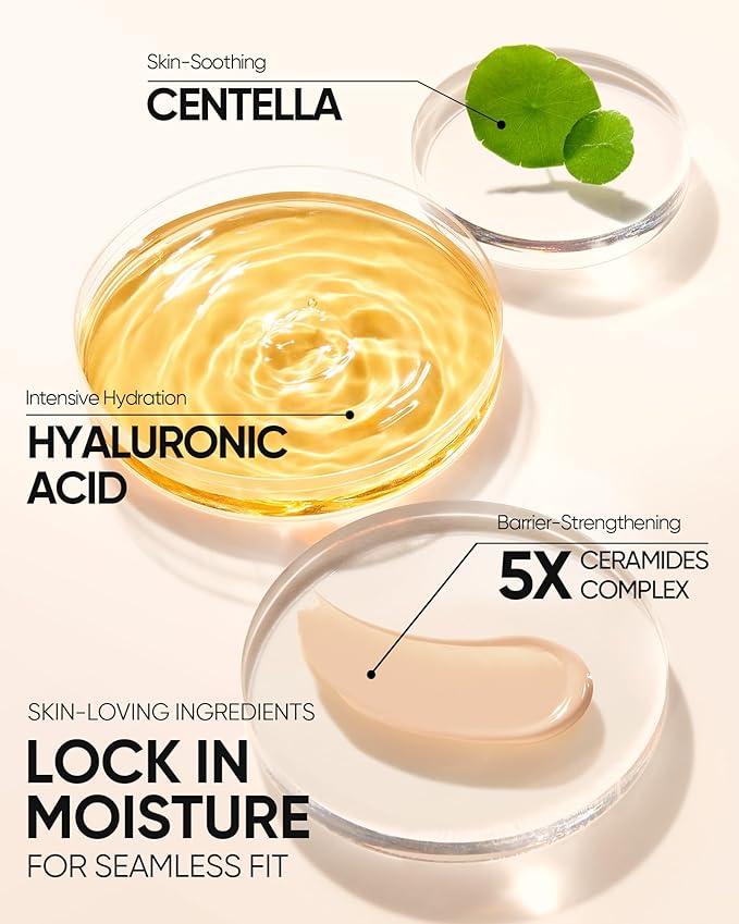 Full Coverage Cushion Foundation, Weightless, Skin Fit, Satin Glow Finish, Oil-Control Waterproof Foundation, Sweatproof Flawless BB Cream CC Korean Makeup