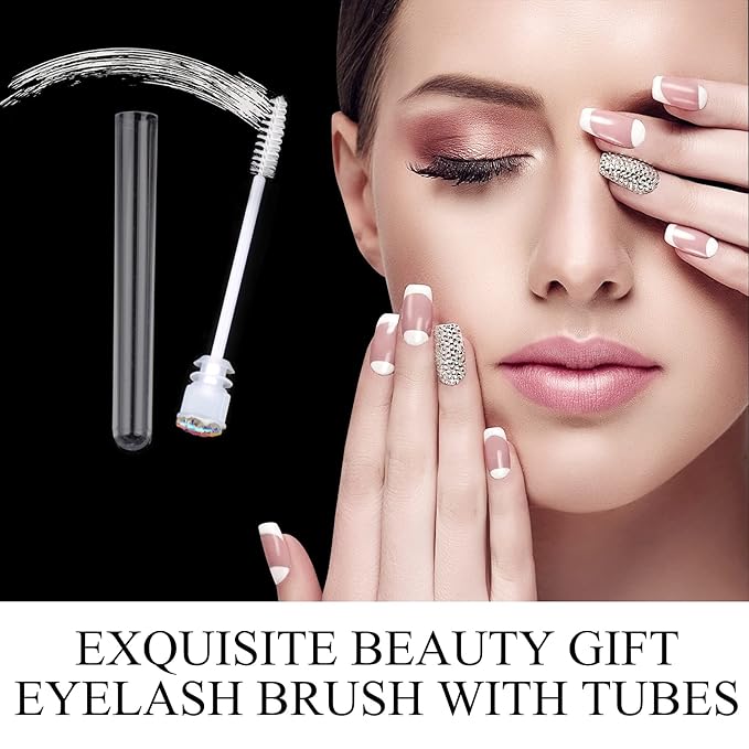 20pcs Eyelash brush Lash Wand Makeup tool Eyelash Extension supplies Cleaning brush Diamond Mascara scale white