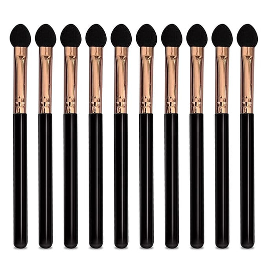 Professional Eyeshadow Applicators Sponge tip Reusable UorPoto 10Pcs Women Blendable Round Foam Makeup Eyeshadow Brush Applicator Set Washable