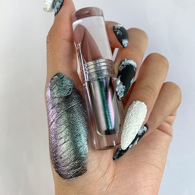 CHARMACY Liquid Duochrome Eyeshadow, Multi-Dimensional Eye Looks, Long Lasting Glitter Eye Shadow Sets Metallic Pigments, Quick Drying, Sparkling Shiny Eye Makeup for Beginners, 1.6g (#20)