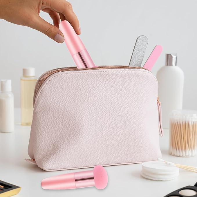 3 Pcs Makeup Foundation Sponge Pink Beauty Blender Sponge Makeup Sponge Cosmetic Powder Puff Concealer Face Brush with Handle Beauty Sponge Applicator Makeup Brush