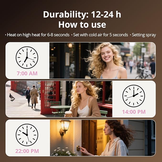 7-in-1 Air Wrap Hair Styler, Fast Drying Blow Dryer & Curling StylingTool, Hot Air Styler No Heat Damage, Hot Air Styler Wrap for Curling Volumizing Straightening Styling（Pink）