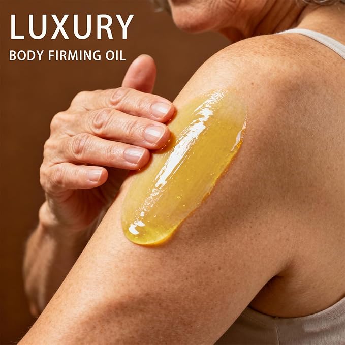 Luxury Body Firming Oil for Hydration & Elasticity, Vitamin E Enriched with Botanical Blends, Lightweight Glow Formula for All Skin Types, Non-Greasy Full Body Treatment (1)