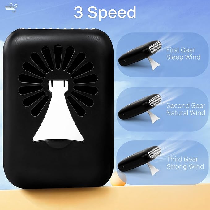 Buqikma Eyelash Mini Lash Fan for Eyelash Extension Portable Lash Fan Dryer Handheld Rechargable USB Eyelashes Fans with 3 Adjustable Speed Cooling Air Fans Eyelashes Extension Application (Black)