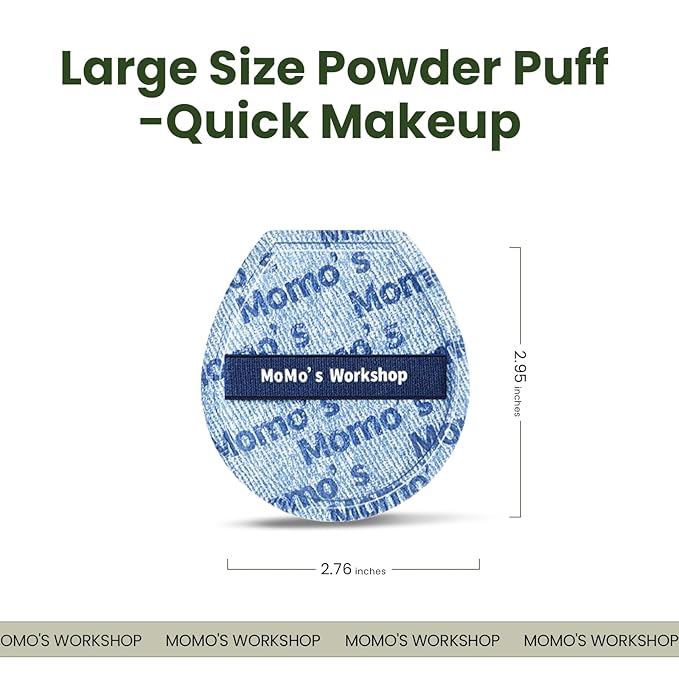 Momo's Workshop Makeup Sponge for Foundation, Soft Makeup Blending Puff Reusable, Foundation Puff for Natural Finish & Long-lasting 1P Blue