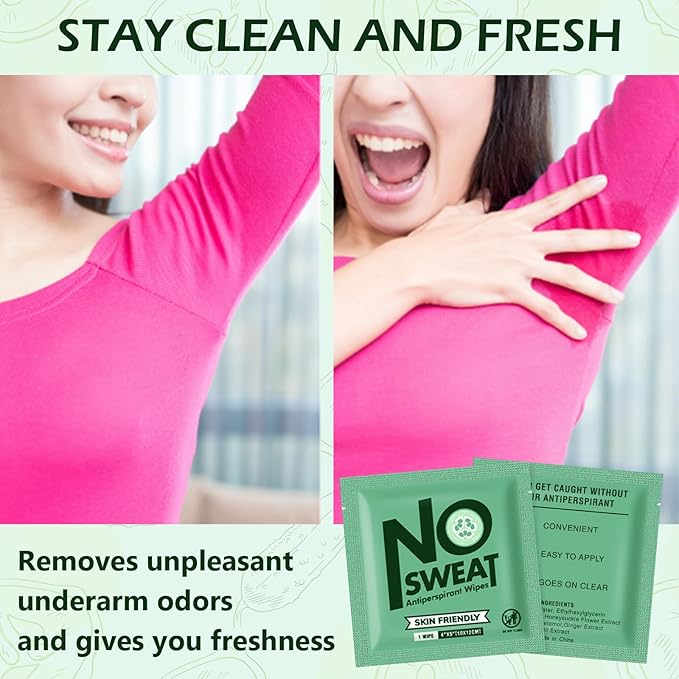 Timgle 150 Pcs Mini Travel Deodorant Wipes Individually Wrapped Antiperspirant Armpit Deodorant Body Sweat Wipes for Teens Women Men Sports Travel Underarm Sweating (Cucumber)