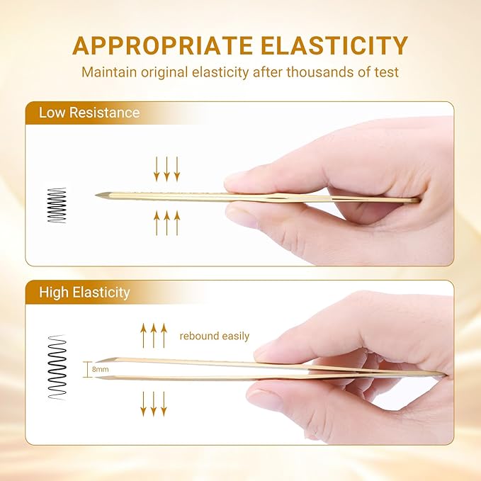 NAGARAKU Precision Fiber Tip Grip Tweezer for Eyelash Extensions Diamond Handle Anti-Static Anti-Slip Premium Gold Stainless Steel Eyelashes Curved Tweezers Supplies with Box(Dolphin Tweezer AG-05)