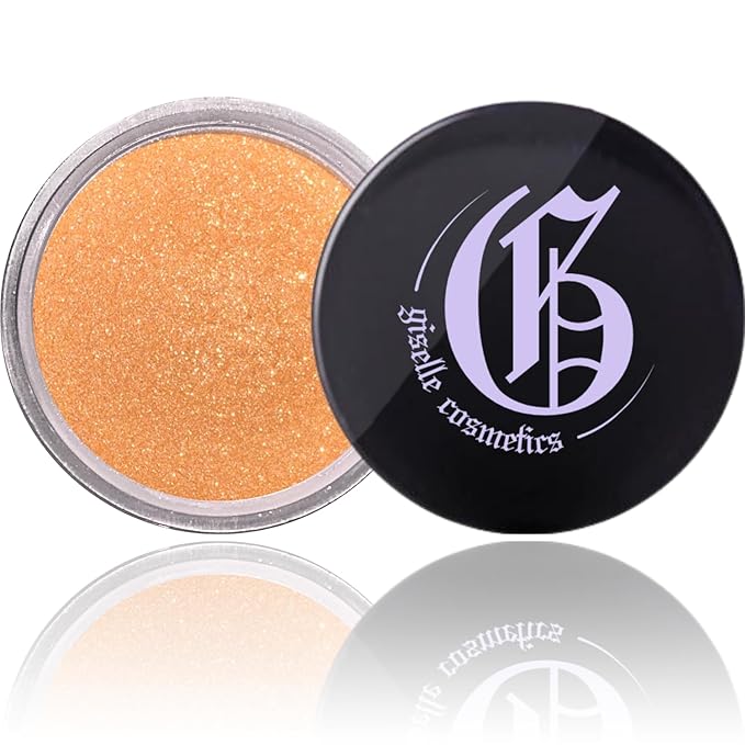 Gold Mustard Organic Eyeshadow Palette - High Pigment Loose Mineral Eye Shadow, Non-Toxic Talc-Free Makeup, Shimmering Copper & Bronze, Iridescent Glitter & Baked Powder