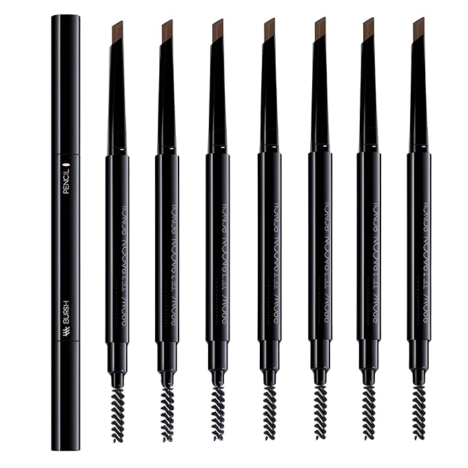 Eyebrow Pencils for Women,8 Pack Auburn Eyebrow Pencil Set,Retractable Definer Eye Brow Pencil Waterproof Sweatproof Long-Lasting,with Spoolie Brush,S3.