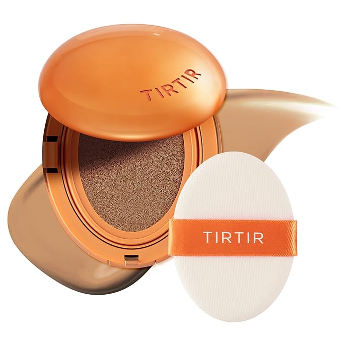 TIRTIR Mask Fit Ai Filter Cushion Foundation | AI-Like Semi-Matte Finish - Up to 72-Hour Medium to Full Coverage Korean Make up Beauty, #33N Macchiato, 0.63 oz