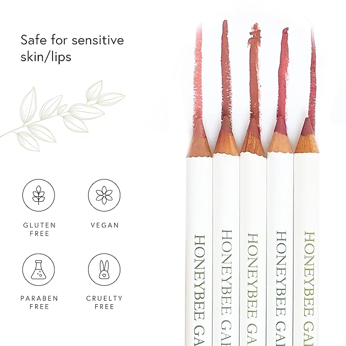 Honeybee Gardens Irresistible Lip Liner In Charisma, Matte Medium Warm Berry Color, Long-Lasting, Gluten-Free, Vegan, 0.04 oz