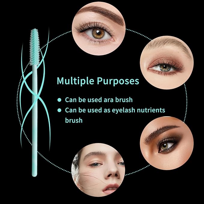 Disposable Silicone Eyelash Mascara Brushes Wands Applicator Eyebrow Brush Makeup Tool Kit Set Tool Bulk