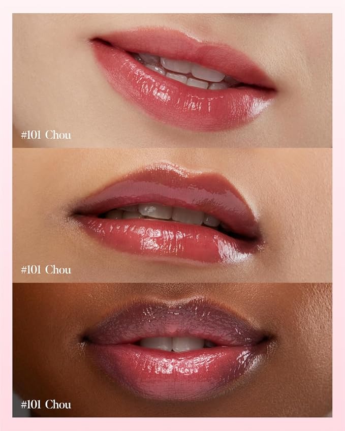 CORLAHAZE Glow Lock Jelly Tint 101 Chou 4g, Hydrating Jelly Glow Lip Stain, High-Shine, Long-Lasting Color Moisturizing Lip Enhancer with Rosehip Oil, Collectible Lock-Shaped Design, Korean Makeup