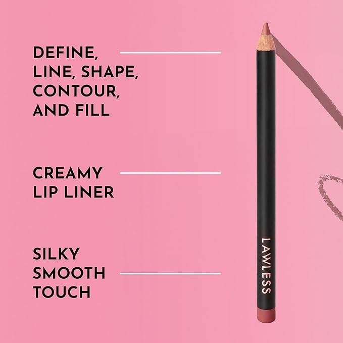 Lawless Women's Forget the Filler Definer Liner, Rosewood, Pink, 0.04 Ounce
