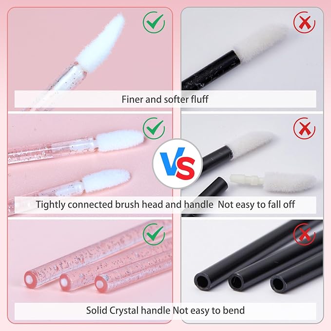 Unaone Lip Brush - 100PCS Disposable Lip Wands, Makeup Applicators for Lipstick, Lip Gloss Balms Scrubs Concealer, Perfect Makeup Applicators Tool