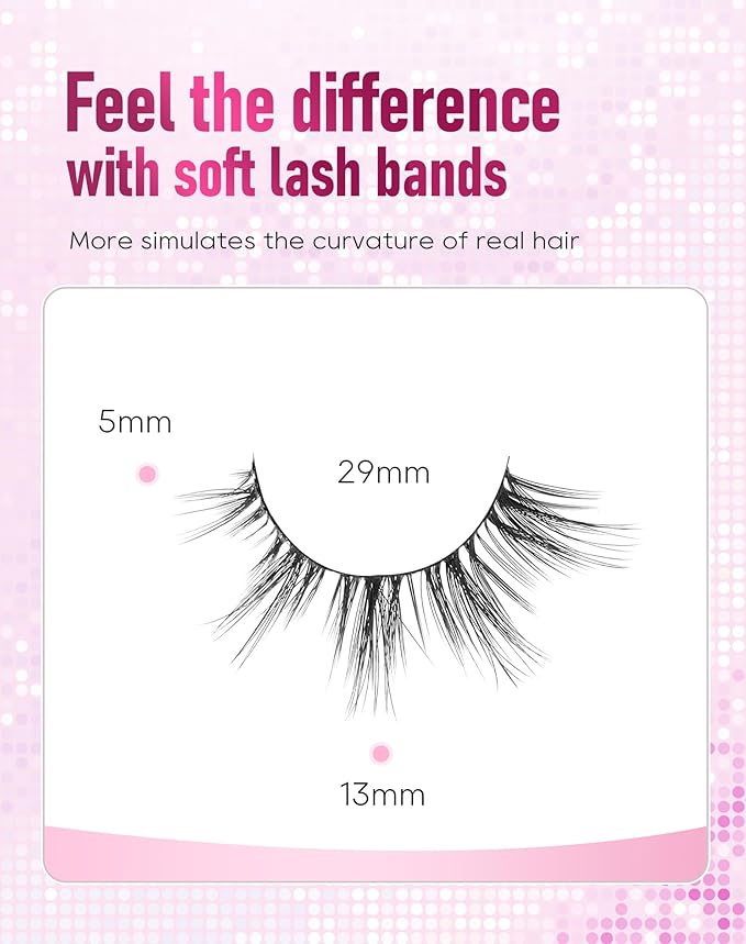 Frihappy Cat Eye Lashes Natural Eyelashes Wispy Lashes Fake Eyelashes Natural Look False Lashes Mink Lashes FRH-61