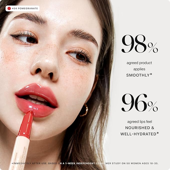Nature Republic HONEY MELTING LIP (04 POMEGRANATE) SOFT LIP STICK, Hydrating Gloss, Moisturizing balms, Sheer tint, Shine & Glowy Finish, korean make up, Stocking Stuffers